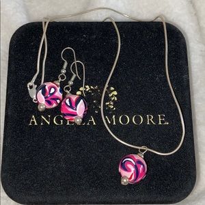 Matching Angela more earrings and necklace